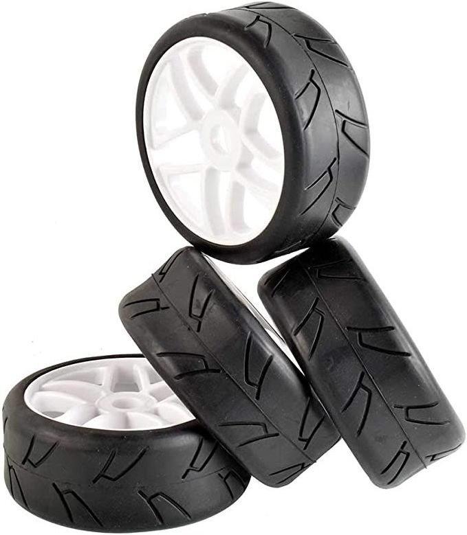 1:8 RC Tires & Plastic Wheels Tyres for 1/8 HSP/HPI RC On Road Car Parts