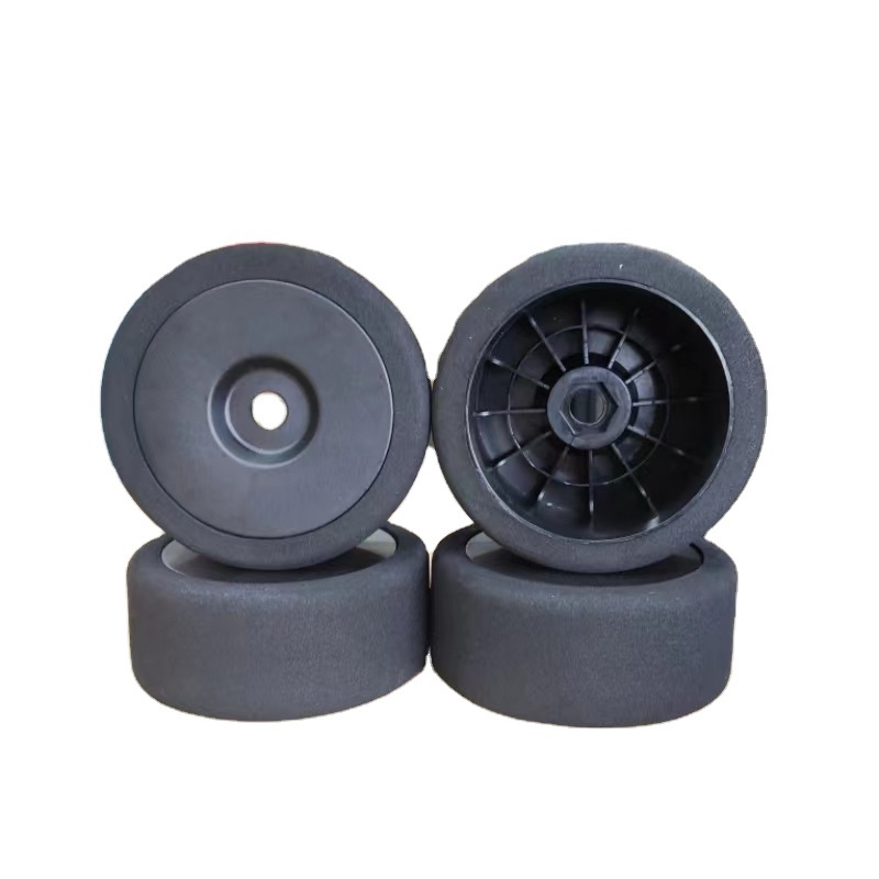 Black 1:25 shore  high quality foam tires for drag  racing