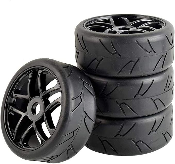 1:8 RC Tires & Plastic Wheels Tyres for 1/8 HSP/HPI RC On Road Car Parts