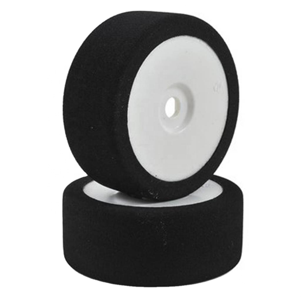 1/8  Mounted GT Foam Tire On White Dish 17mm Hex Wheels