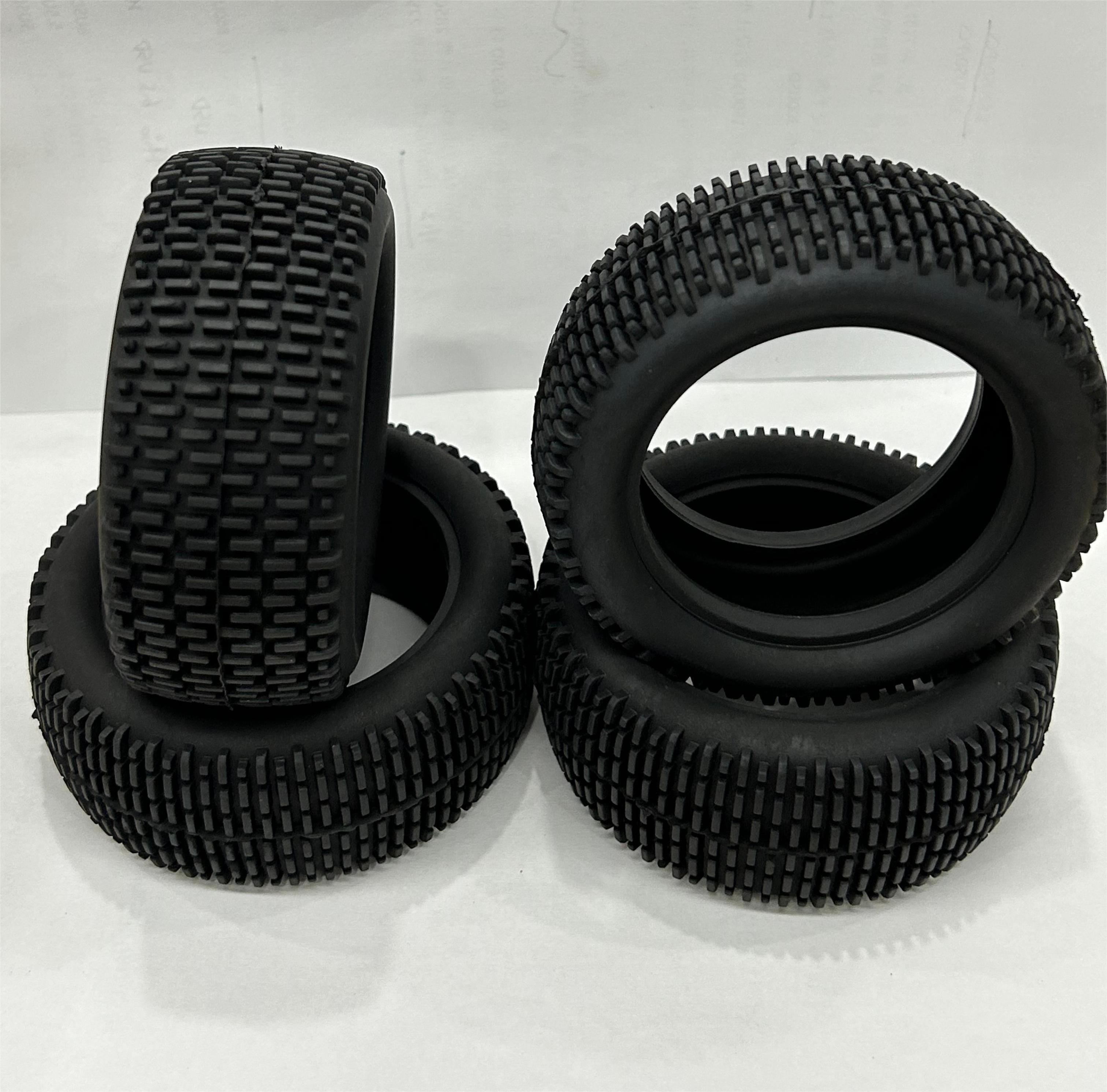 1/8 RC Tires and Wheels Rims 12m m Hex Rubber Buggy Off Road Tyres for 1:8 Scale Racing Car