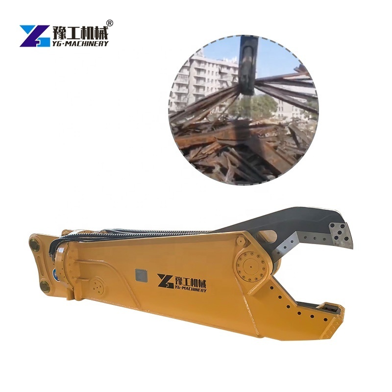 Hydraulic rotating metal scrap eagle shear excavator attachment demolition shear