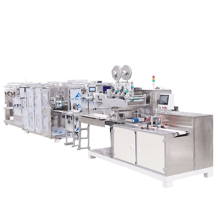 JBK-260 haoyuan Full-automation pocket Wet wipes packing Machine small sachet baby soft wet tissue making machine