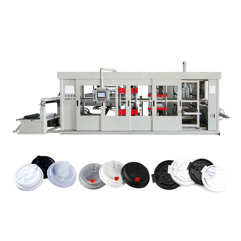 Food container forming machine three stations plastic vacuum thermoforming machine