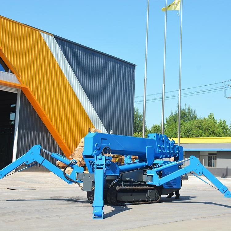 1t 3t 5t 8t glass spider crane crawler spider lift crane with telescopic boom