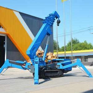 1t 3t 5t 8t glass spider crane crawler spider lift crane with telescopic boom