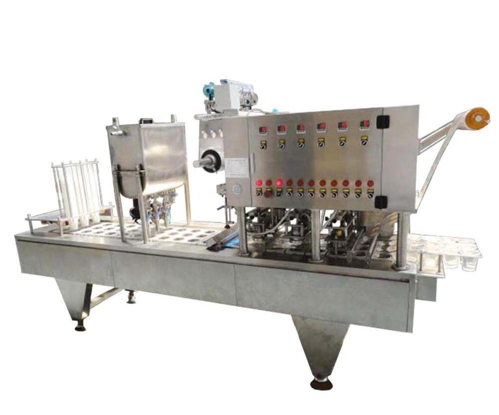 YKF-9000A-8 Automatic Yogurt Pudding Ice Cream Filling Packaging Sealing Machine