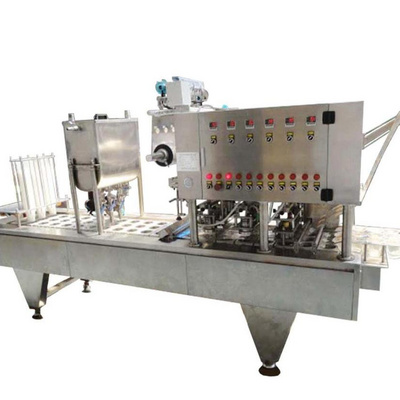 YKF-9000A-8 Automatic Yogurt Pudding Ice Cream Filling Packaging Sealing Machine