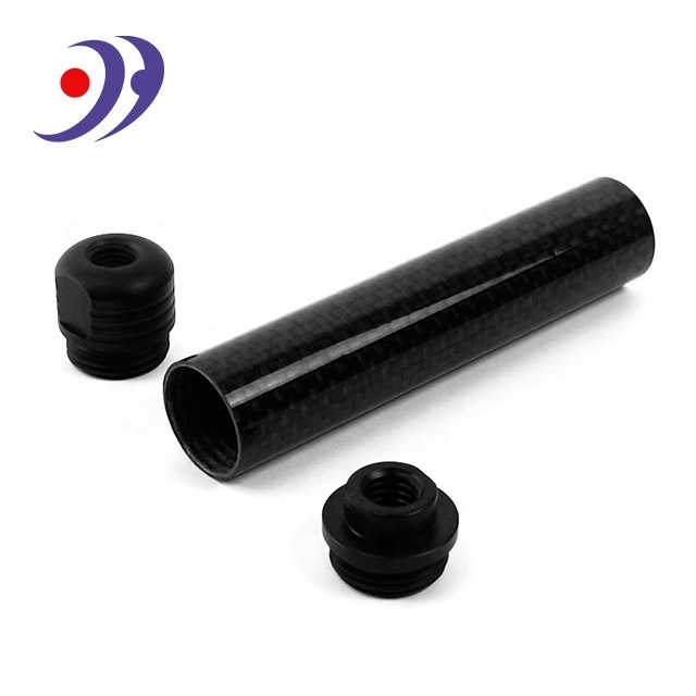 China Yuhang 50mm 100mm 120mm Strength Custom Pultruded Round Square Curved  3k Carbon Fiber Tube Connectors