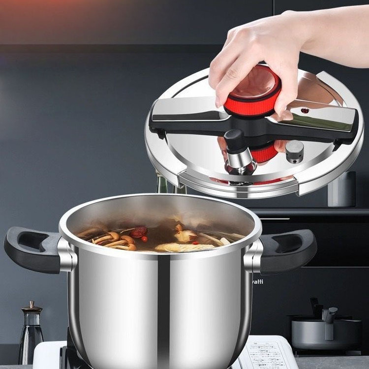 Universal Gas Stove Induction Cooker 304 Stainless Steel Pressure Cooker Thickened Large Capacity 9 Litre High Pressure Cooker