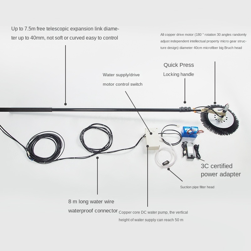 Yuhan cleaning -400MM Best price Solar Panel Cleaning robot supplier solar cleaner machine