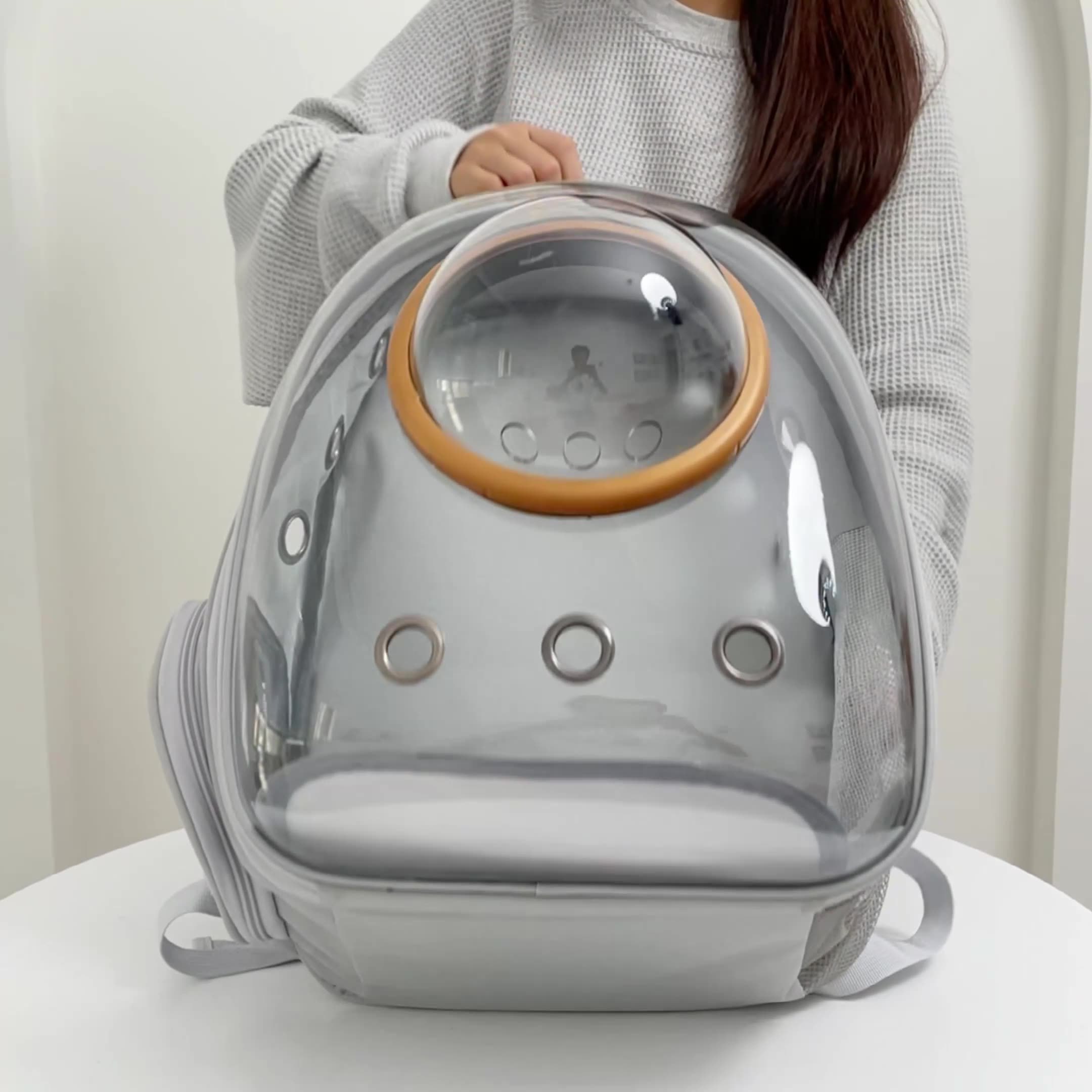 Transparent cat bag 2023 new portable space capsule pet bag wholesale breathable backpack