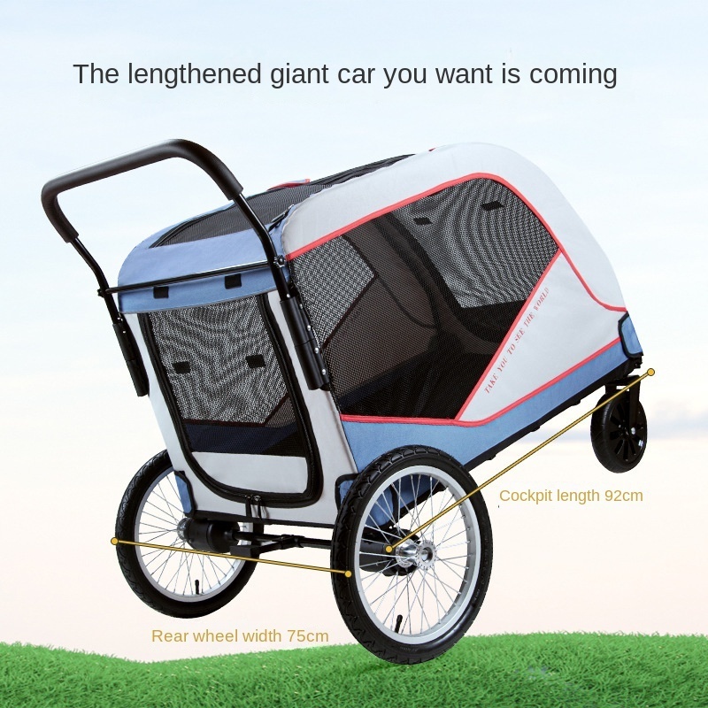 Pet Trolleys For Travelling 4 Wheels Dog Stroller Travel Bag Cat Cart Carrier Pet Stroller