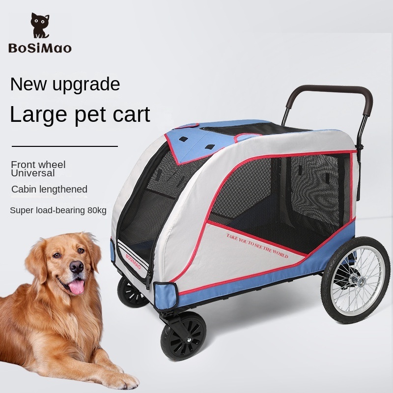 Pet Trolleys For Travelling 4 Wheels Dog Stroller Travel Bag Cat Cart Carrier Pet Stroller