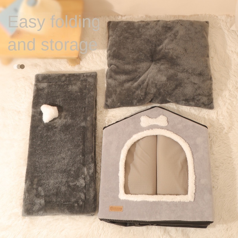 Kennel Dog Bed House Type Pet Four Seasons Available Nest Removable and Washable Room Tent Supplies