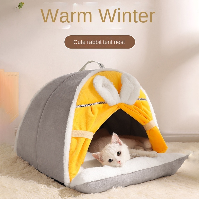 Nest House Tent Winter Warm Semi-Enclosed Kittens Bed Four Seasons Available Pet Supplies