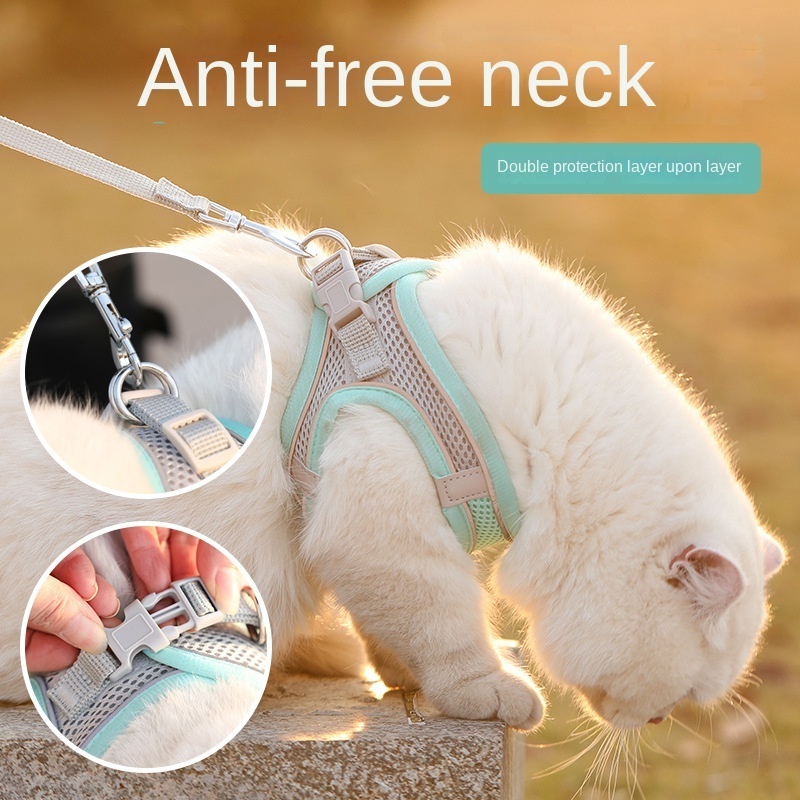 Pet Pulling Rope Vest-Style Chest Strap Out Exclusive For Cats Anti Breaking Loose Bolt Chain