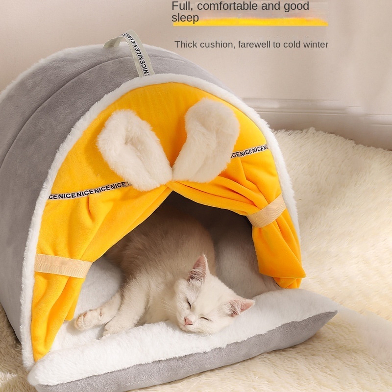 Nest House Tent Winter Warm Semi-Enclosed Kittens Bed Four Seasons Available Pet Supplies