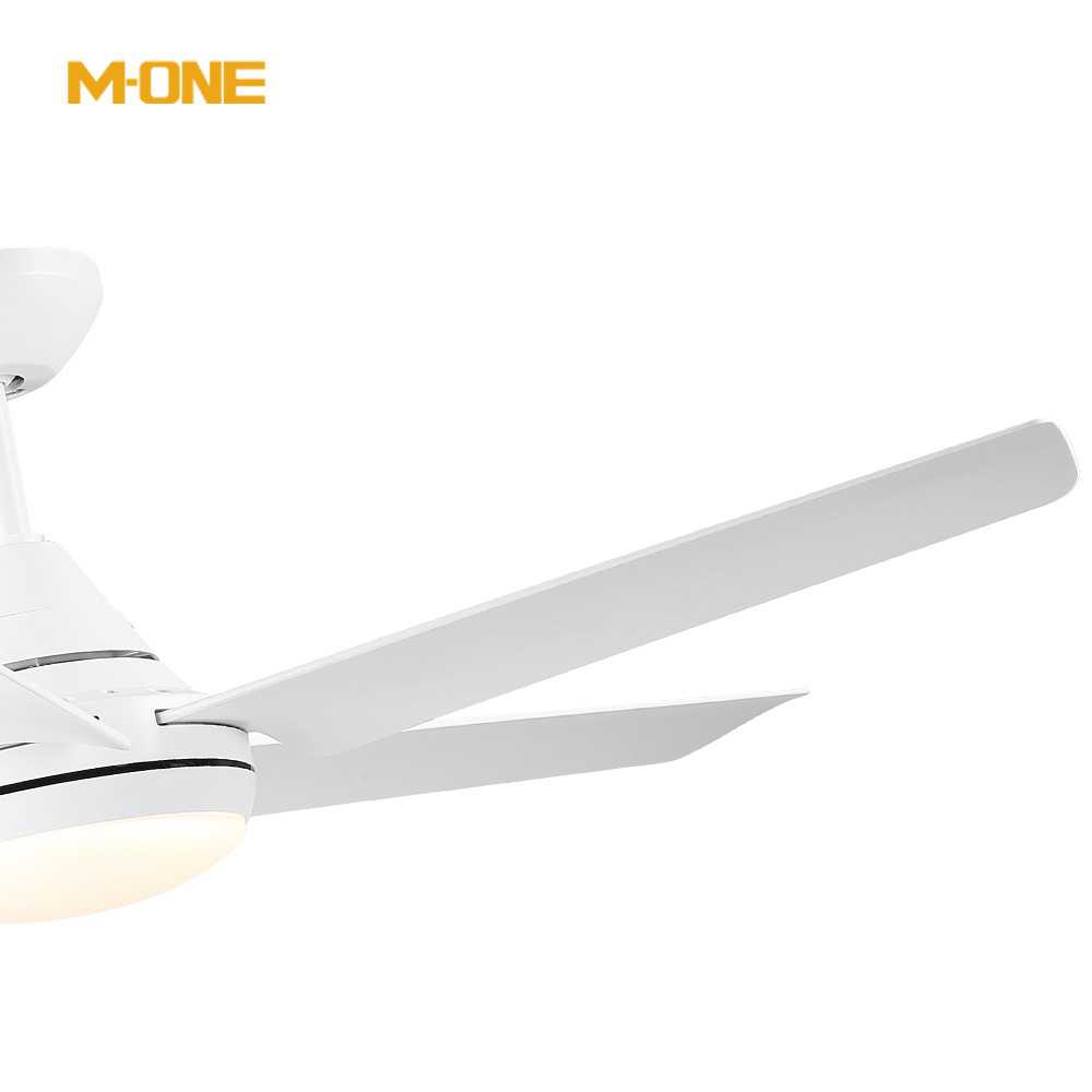 OEM /ODM LED Ceiling Fan Plywood 5 Blades Decorative 48 Inch Flush Mounted Ceiling Fans With LED Light