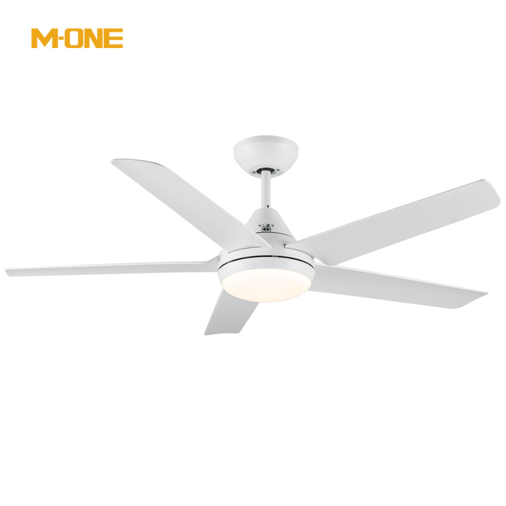 OEM /ODM LED Ceiling Fan Plywood 5 Blades Decorative 48 Inch Flush Mounted Ceiling Fans With LED Light