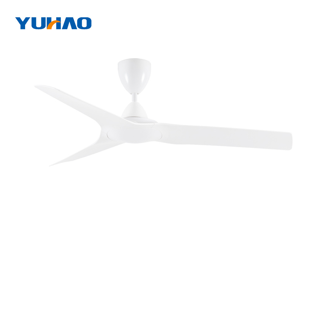 Commercial outdoor 52 inches hot sale simple remote control office 6 speed 3 blades white home balcony ABS ceiling fan