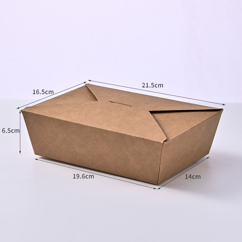 Wholesale Disposable kraft cardboard fast food paper box burger fries takeaway paper packaging box