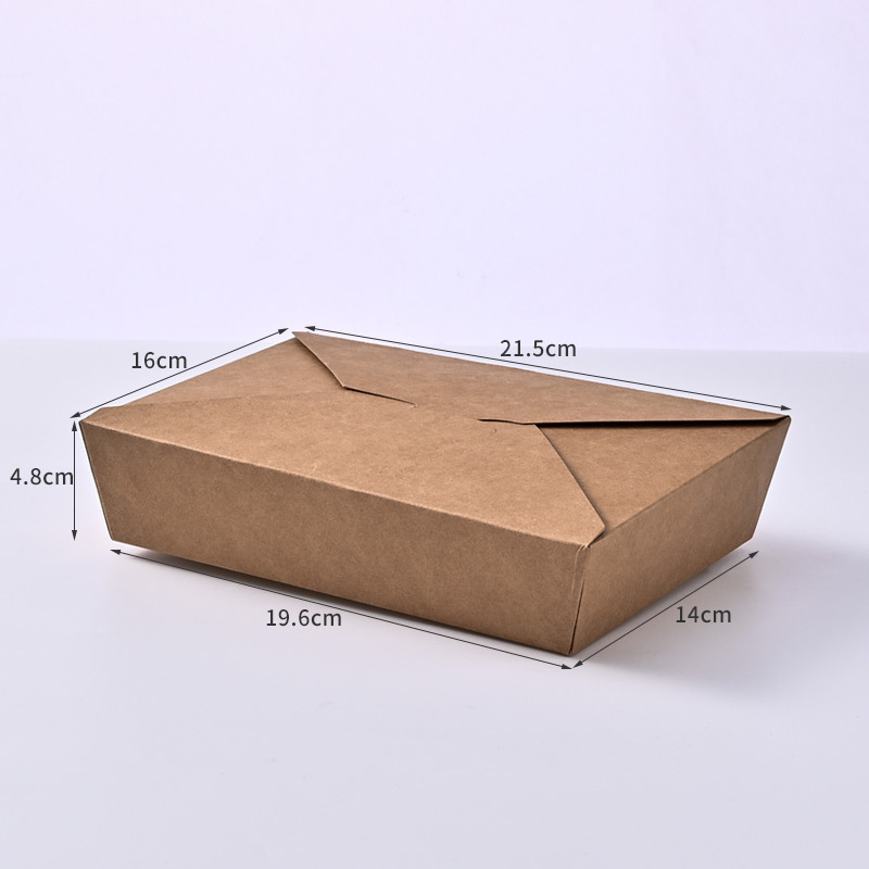 Wholesale Disposable kraft cardboard fast food paper box burger fries takeaway paper packaging box