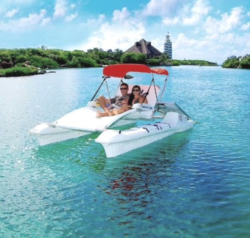 Water Fun Sport Equipment PE Electrically Powered Catamaran.Boat