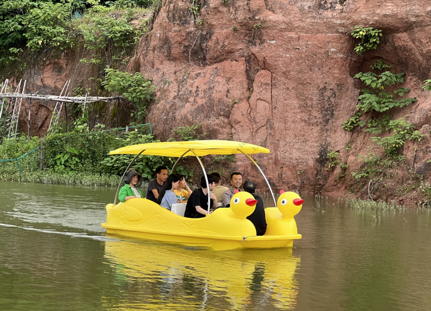 Cheap Factory Price New Design Water Entertainment Equipment 4 seats  Swan Electric boat for Sale