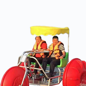 Wholesale customized two person on sea and lake with 3 wheels water bike sports tricycle pedal boat