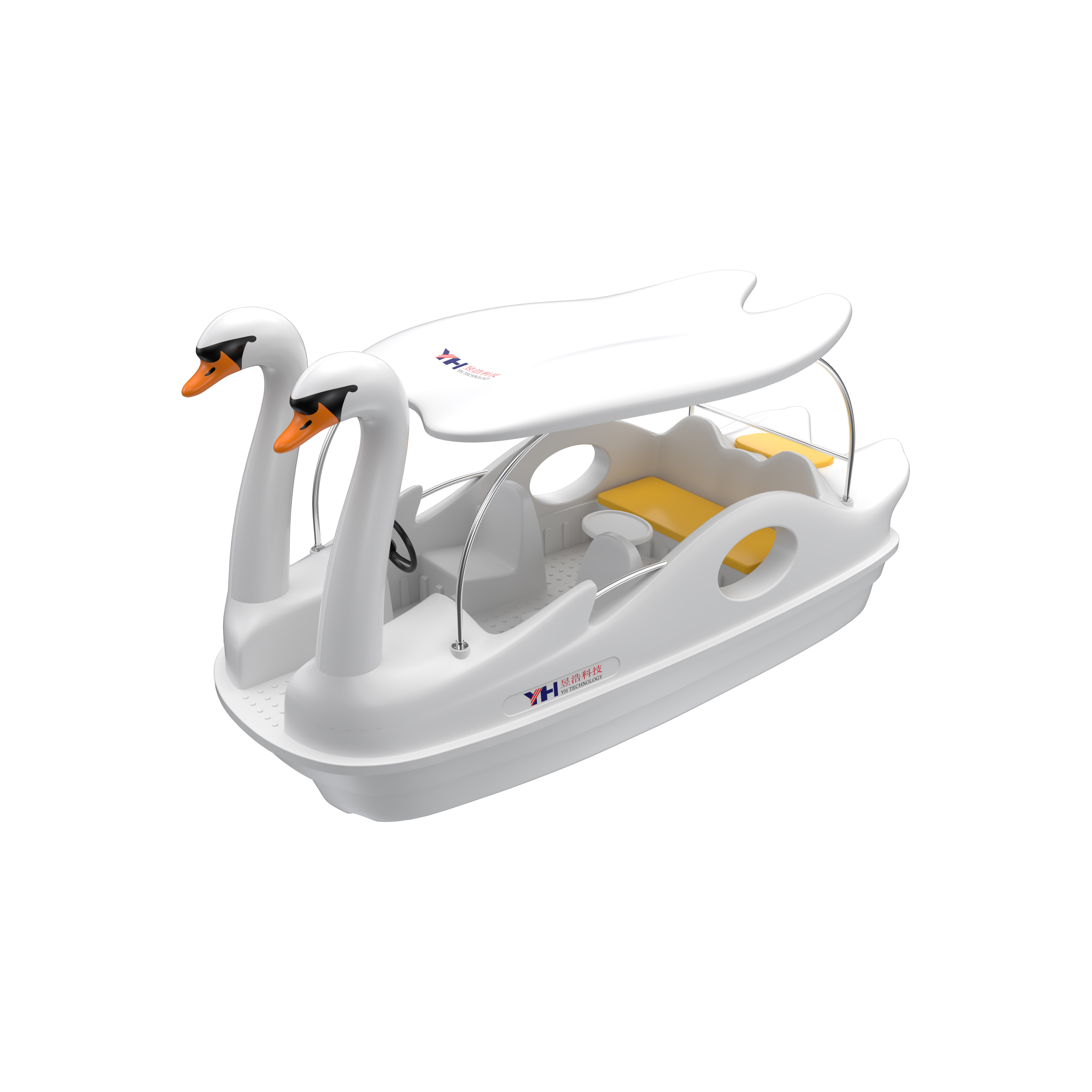 Water play equipment entertainment leisure game  4 people electric swan boat for sale