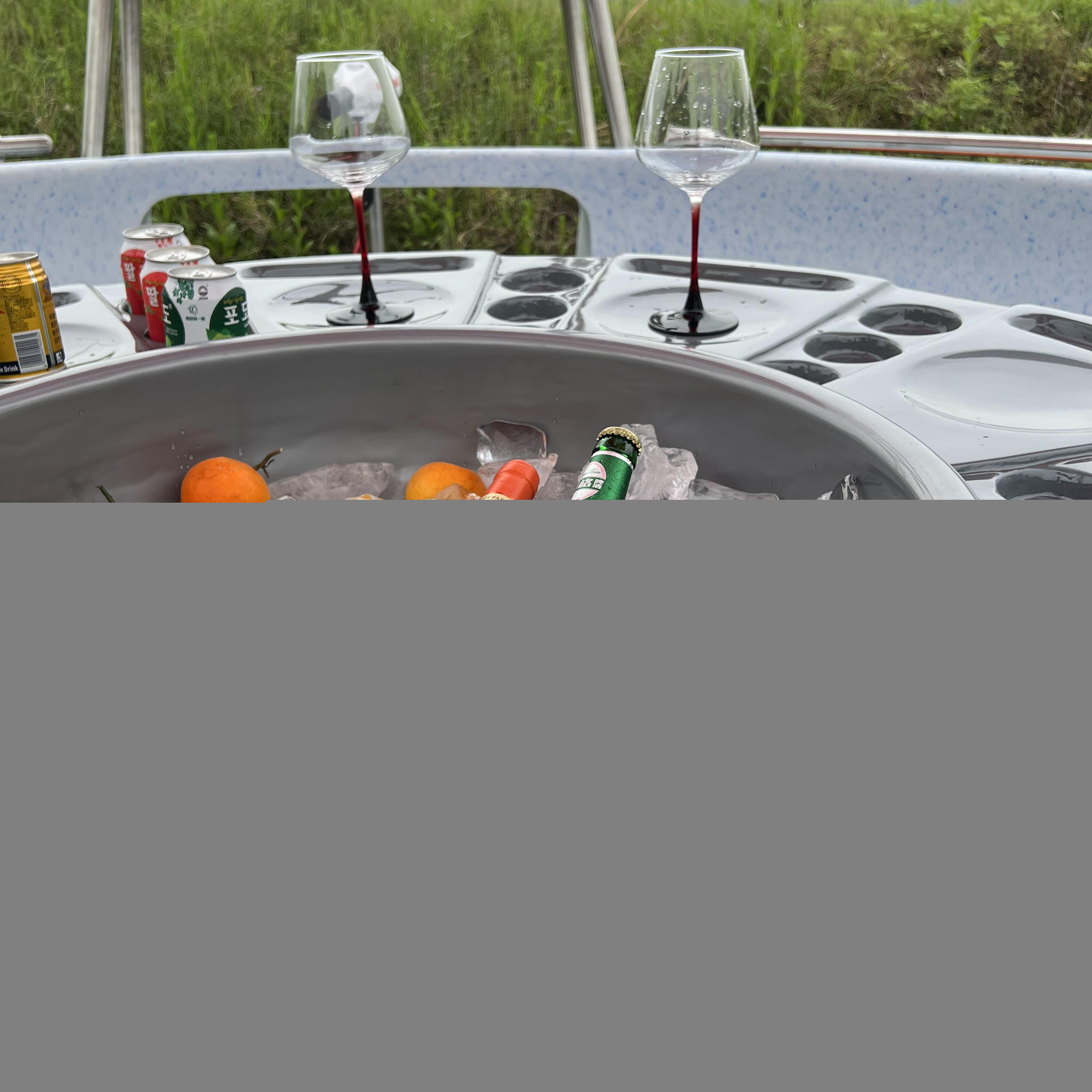 Party Grill Boat Multifunctional Floating Barbecue Restaurant Water Park Electric Leisure bbq Donut Boat