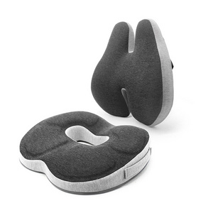 Memory Foam Seat Cushion & Lumbar Support Pillow Office Chair Car Wheelchair Chair Cushion Set