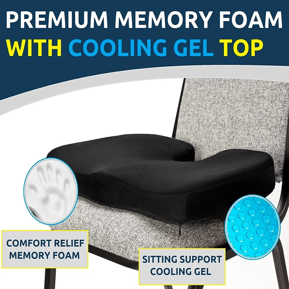 Hot Sale Gel Seat Cushion Soft and Heated Foam Cooling Car Outdoor Sofa Cushions Anti-Decubitus Pillow