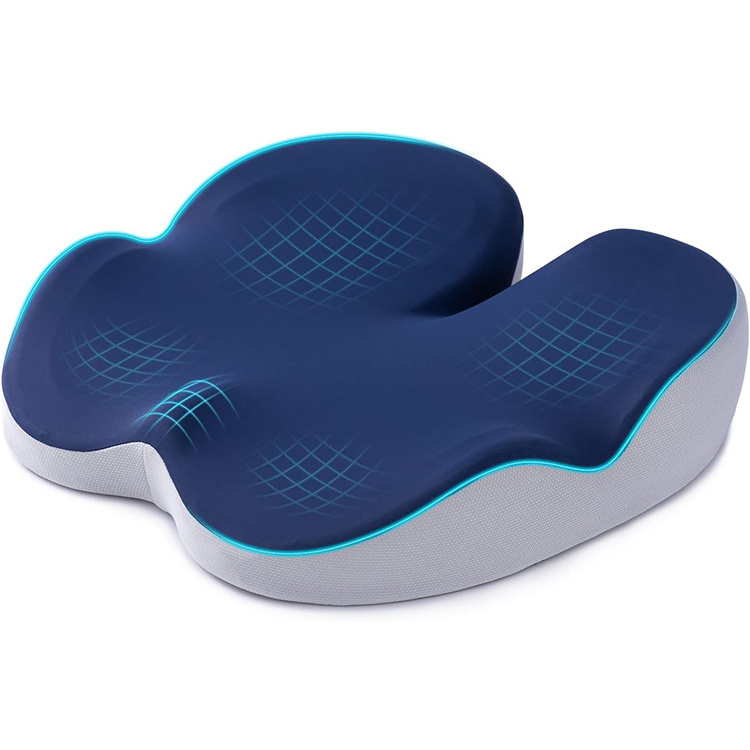 Long sitting tailbone pain relief office chair cushion non slip cushion memory foam hip massage seat cushions & pillow