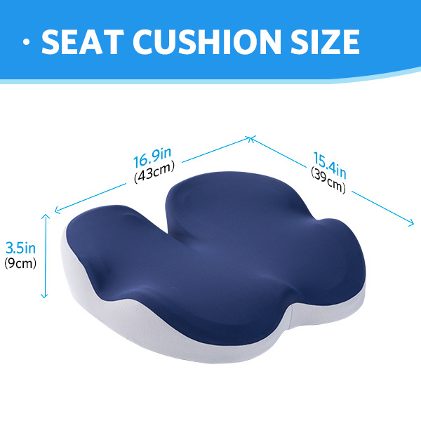 Long sitting tailbone pain relief office chair cushion non slip cushion memory foam hip massage seat cushions & pillow