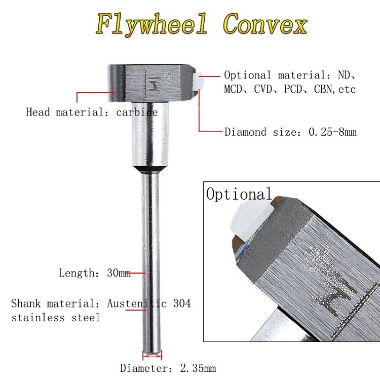 Yuhe Flywheel convex diamond tool with all customized size for jewelry polishing machine