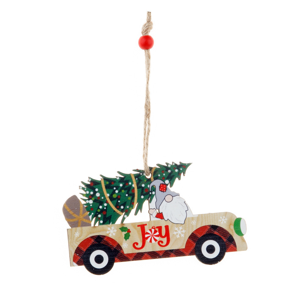 Customized Christmas Tree Hanging Car Ornaments Wooden Christmas Hanging Wooden Ornaments Wooden Tree Decor