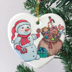 Amazon Hot Sale hanging Christmas decoration  christmas ceramic ornaments tree bauble