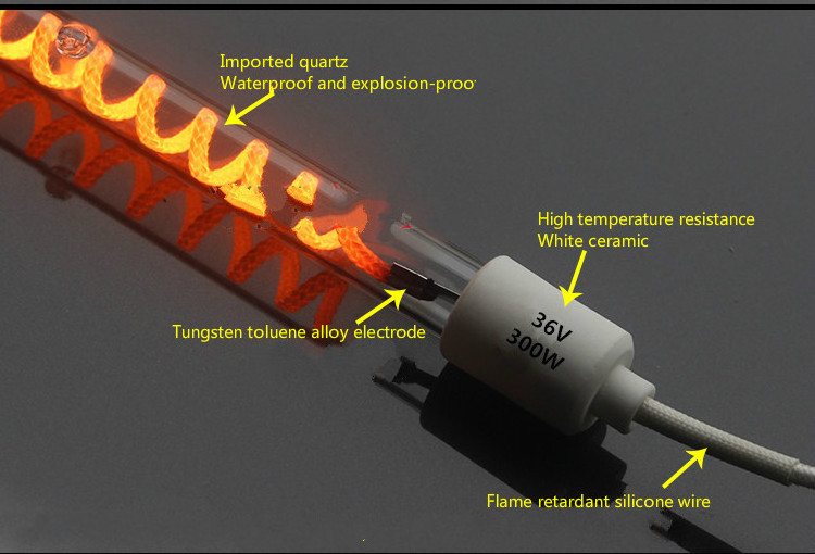 Electric far infrared quartz lamp heating element carbon fiber heater for sauna