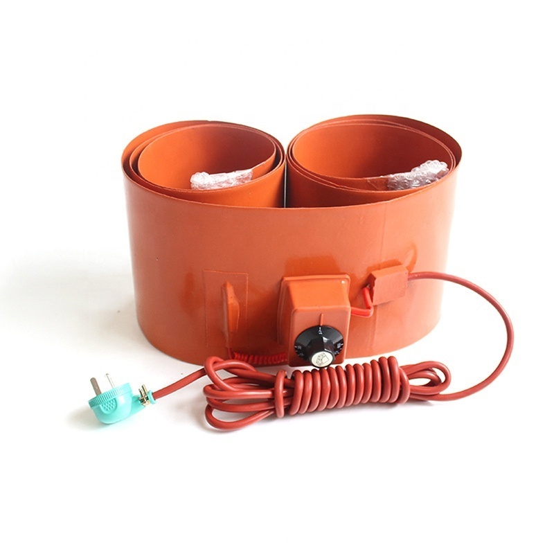 220V 110V 20-200L Flexible Silicone Band Drum Heater Blanket for Oil Biodiesel Plastic Metal Barrel Gas Tank