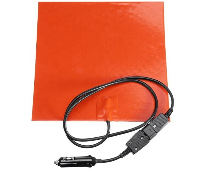 12V 100W 150W 200W Electric Pizza Hot Food Delivery Bag rubber Heating Element Silicone Heater Pad with 75 celsius Thermostat