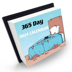 Cheap Custom Printing 365 Page A Day Desk Calendars Stand Up Tear Off Calendar