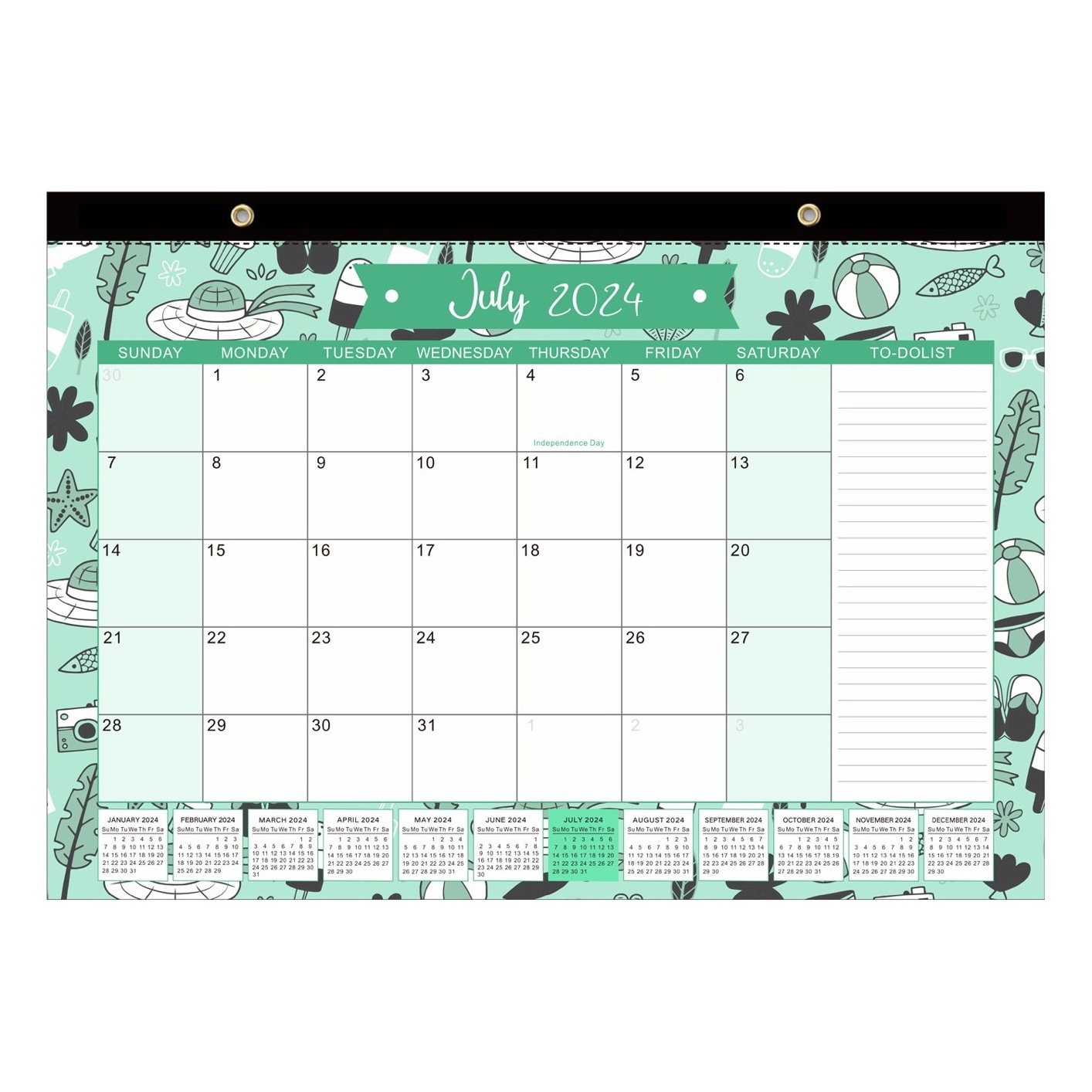 2024 2025 Office Journal Weekly Calendar Custom Logo Mini Colorful Sticky Note planners