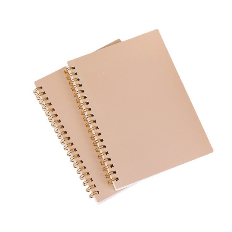 Gold Spiral Coil Binding Paper Soft Cover Custom Print Journal A6 Notebook For School