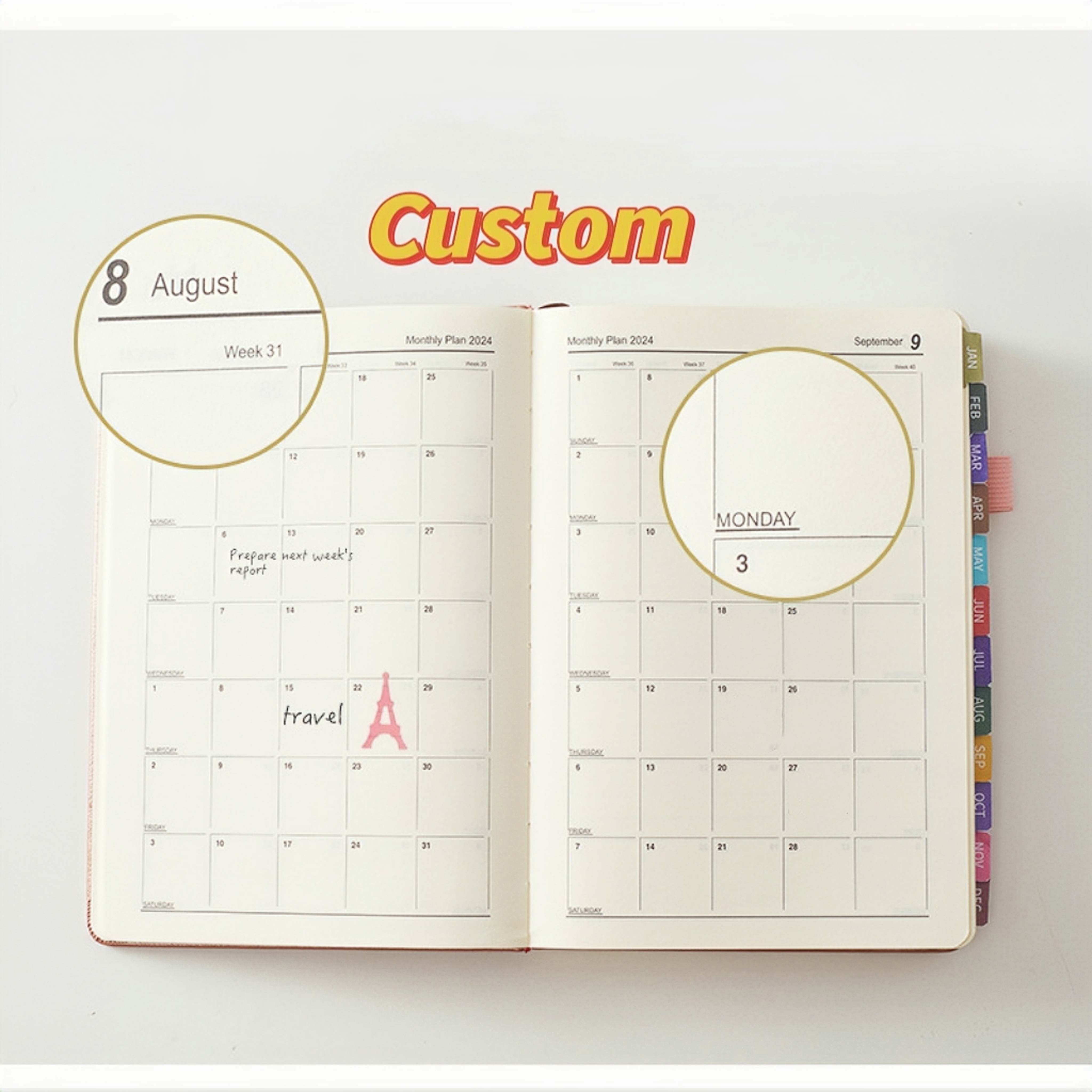 Stationery Manufacturer Produced A5 Hardcover PU Gray Custom Journal Interior Printing Personalized Diary