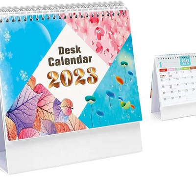 Customized Chinese Calendar Planner Monthly Sublimation Desktop Table Calendar 2023