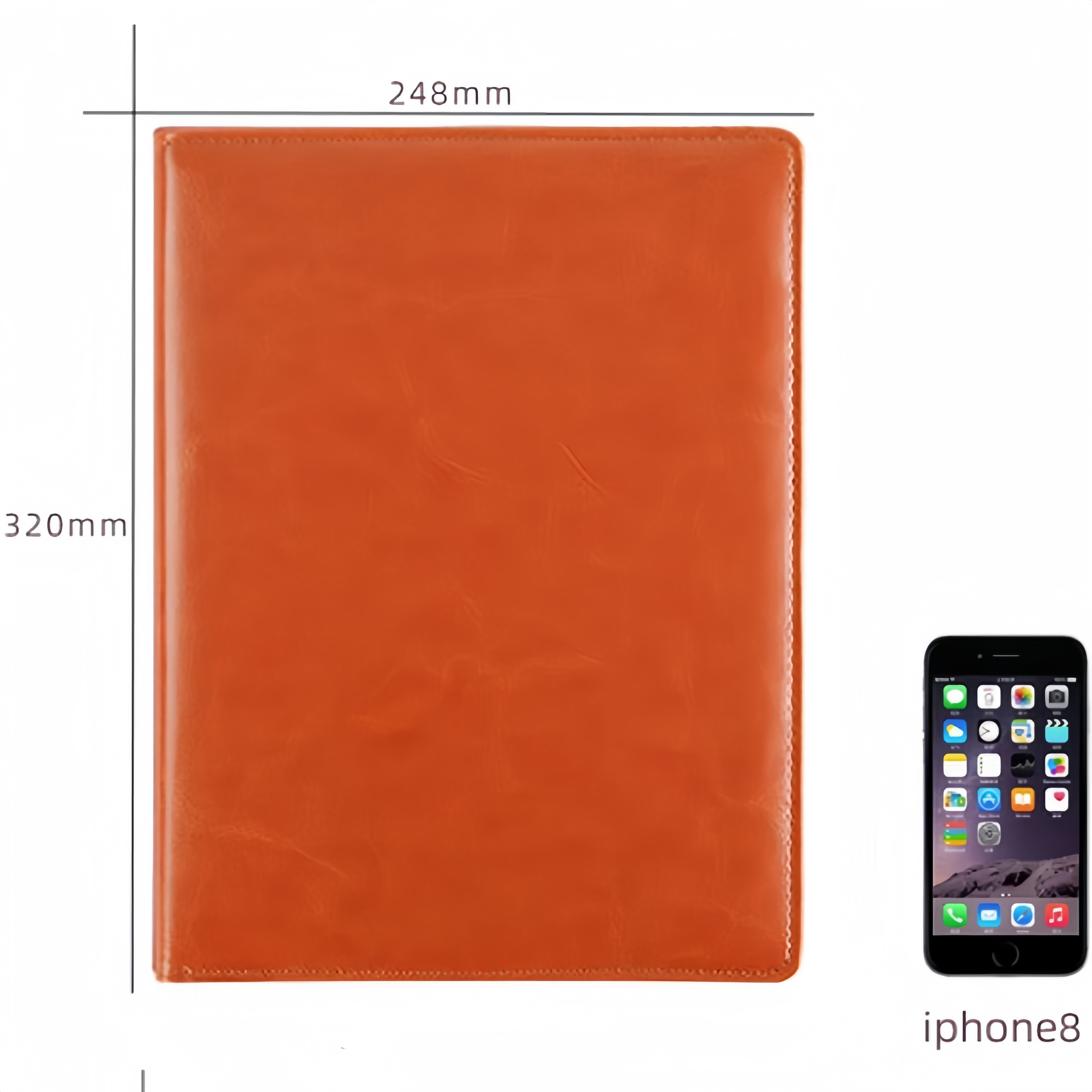 Wholesale Office Supply Customized Logo All-in-One A4 Leather Padfolio with Business Card Holder