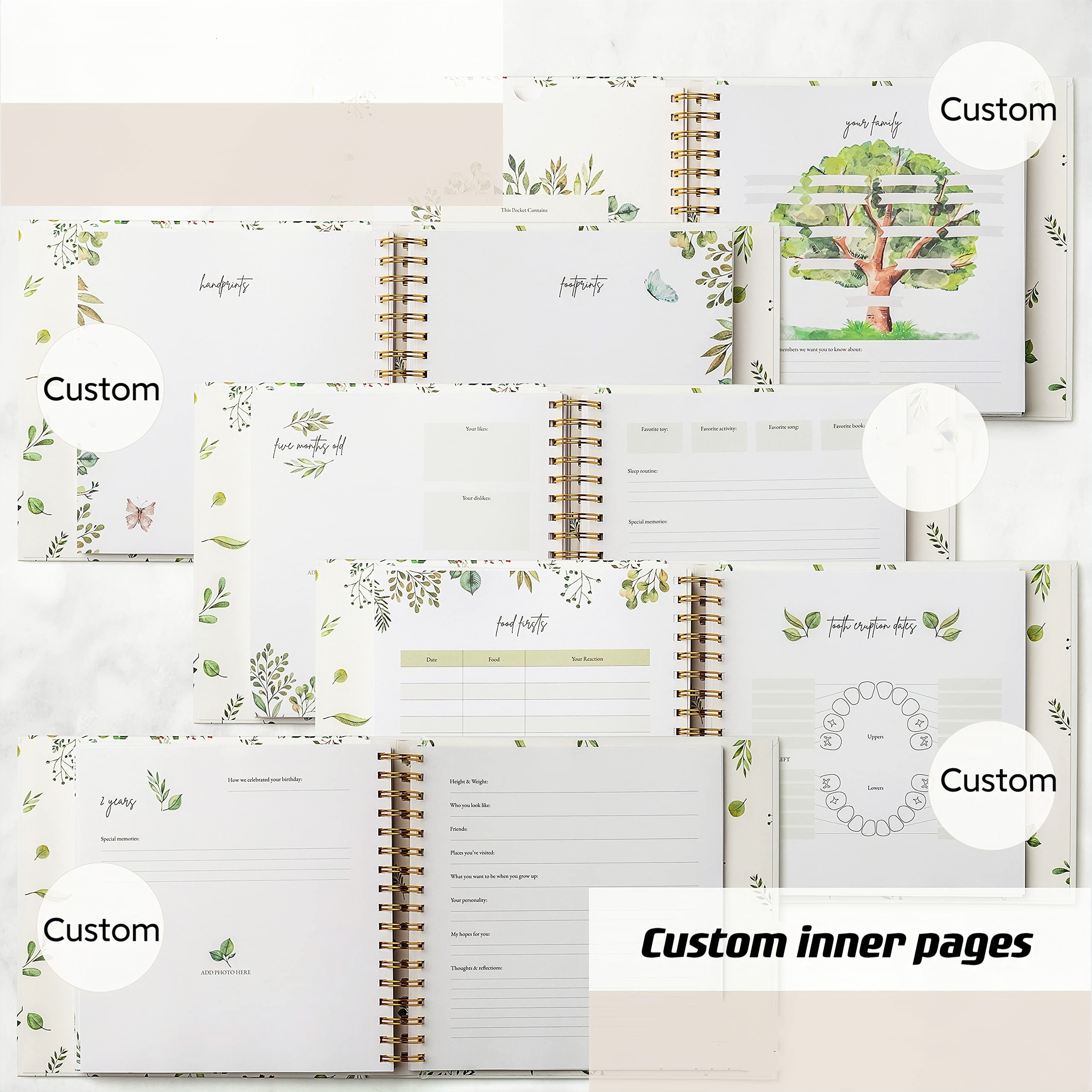 Custom Printing Paper Baby First Year Pregnancy Planner Journal Memory Book For Expecting Moms