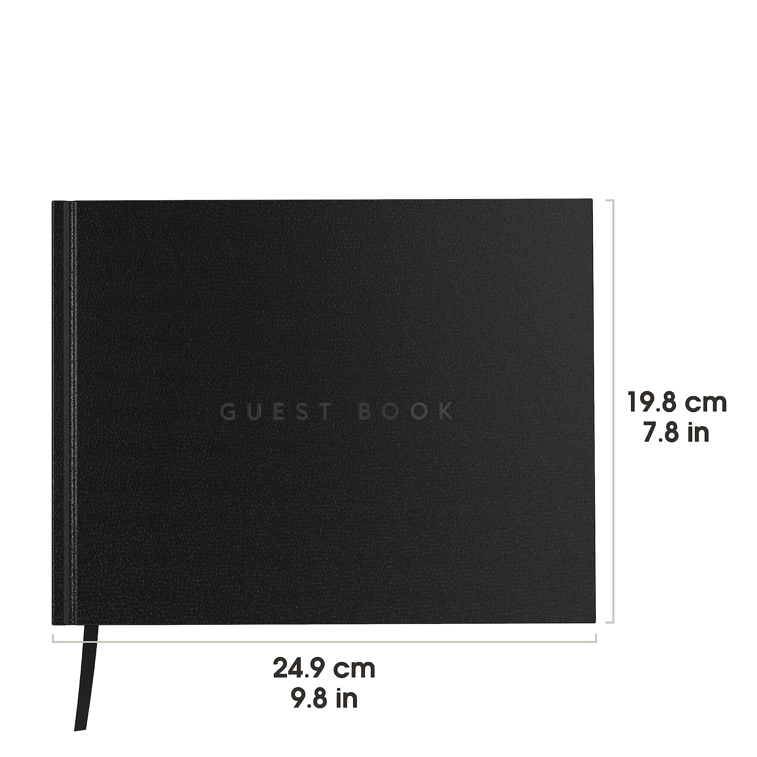 PU Black Custom Sample Wholesales Funeral Guest Memory Signed Books Funeral Sign In Book